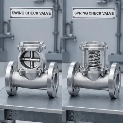 swing check valve vs spring check valve